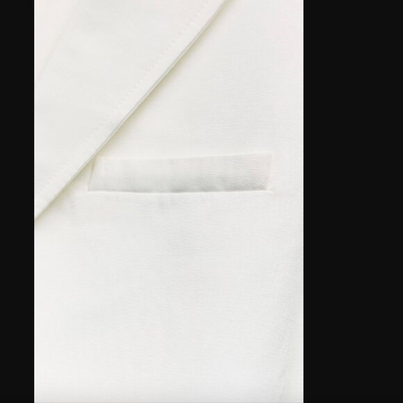 NWT ZARA BASIC CROP BLAZER ECRU - Picture 6 of 8